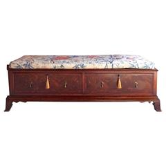 Antique Chest of Drawers Bench Seat Victorian Mahogany, 19th Century