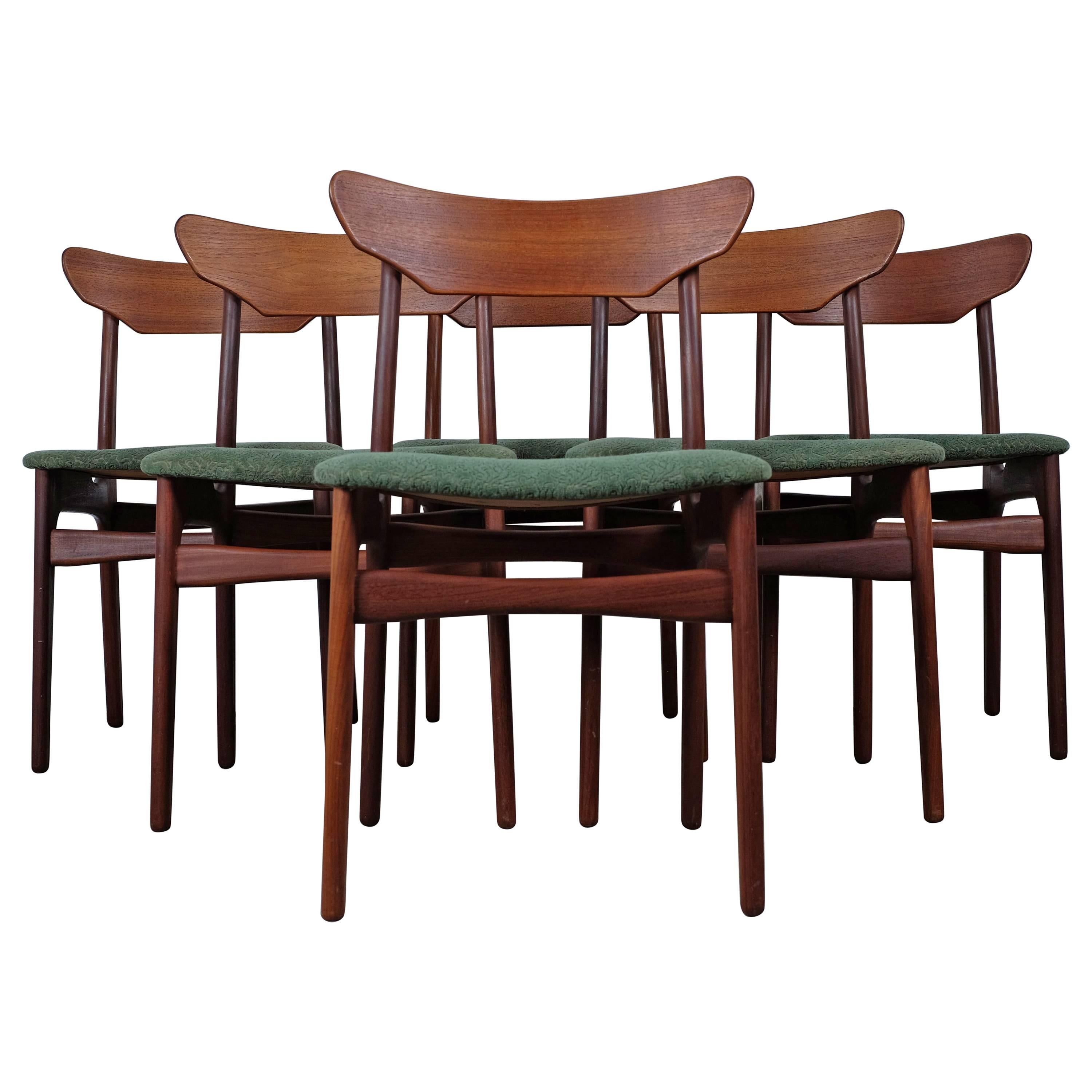 Set of Six Dining Chairs in Teak by Schøning and Elgaard