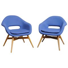 Pair of Miroslav Navrátil Bucket Lounge Chairs for Vertex