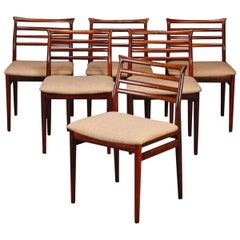 Set of Six Solid Hardwood Dining Chairs by Erling Torvits