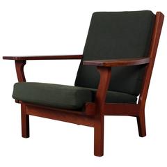 Rare Armchair in Teak by Hans J. Wegner, Model Ge-320 3