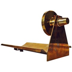 Norwegian Modernist Patinated Brass Sconce by John Gulbrandsrød for Drangsgaard