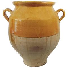 19th Century French Yellow Confit Jar Pot