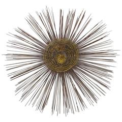 Curtis Jere Brutalist Sunburst Wall Sculpture