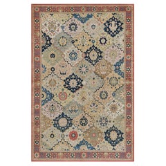 Tapis traditionnel persan de Tabriz coloré authentique