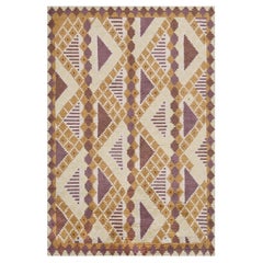 Vintage Hand-knotted Playful Wool Deco-style Rug