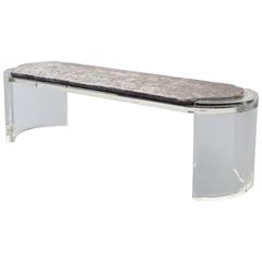 Thick Lucite Mid-Century Bench by Karl Springer 12