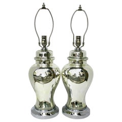 Used Mercury Glass Table Lamps.
