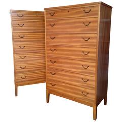 Danish Commode Mid-Century Modern Chest of Drawers by Soborg Mobler
