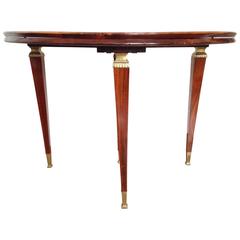 Italian Rosewood Demilune Side Console Card Table