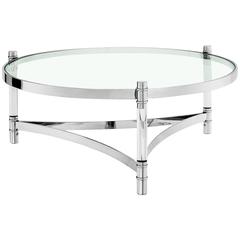 Tertio Coffee Table Clear Glass and Clear Acrylic