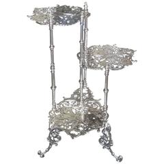 Early 20th Century Brass Three-Tier Jardiniere Stand