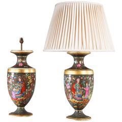 Pair of Paris Porcelain Vases of Large-Scale