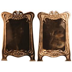 Pair of Art Deco Nickel Picture Frames 5