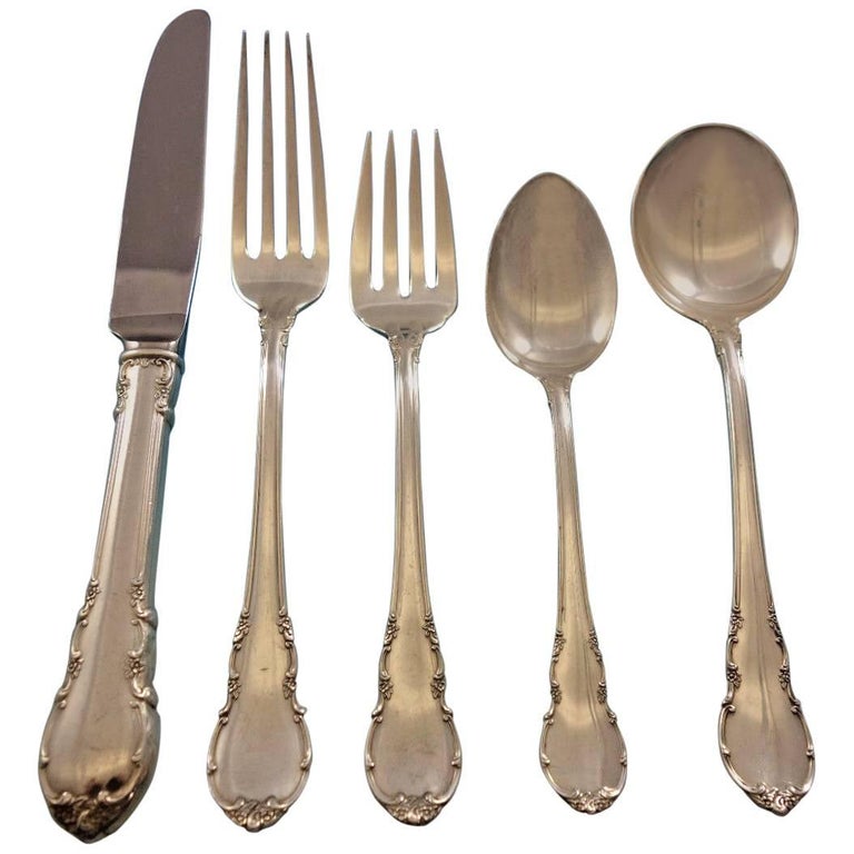 Modern Victorian by Lunt Sterling Silver Flatware Set for 8 Service 30 ...