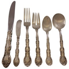 French Scroll by Alvin Sterling Silver Flatware Set for 8 Service 52 Pieces