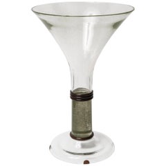  Seguso Signed Green Glass Murano Vase