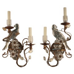 Pair of Bagues Style Parrot Wall Sconces