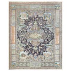 Fine Kork Wool Vintage Tabriz Persian Rug 9