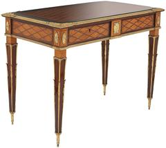 Victorian Ormolu-Mounted Parquetry Desk by Donald Ross