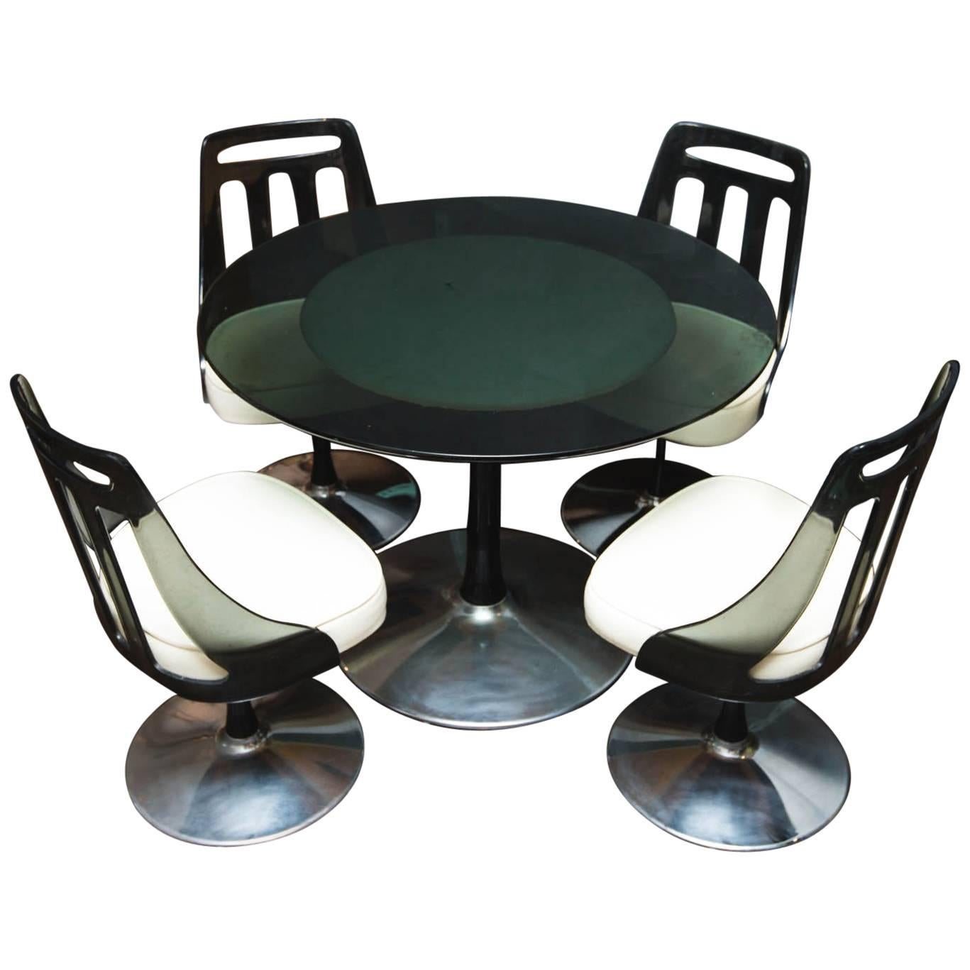 Vintage Lucite and Chrome Dinette Set by Soveriegn