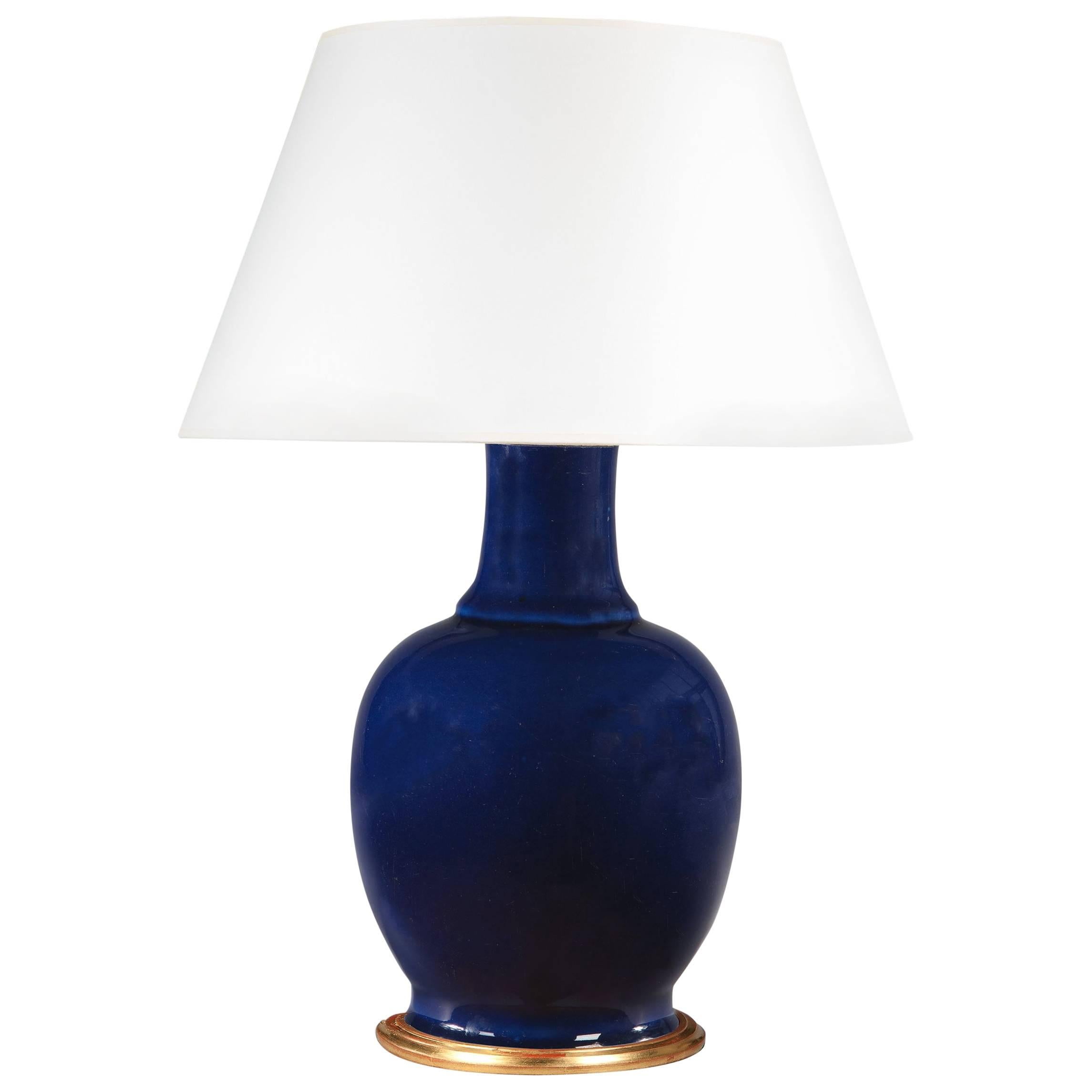 Fine Monochrome Blue Glaze Vase
