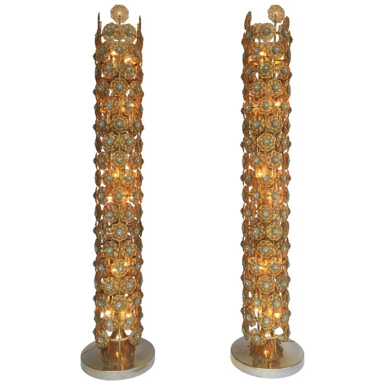 Pair of Floor Lamps by Faustig. Germany, 1970s For Sale at 1stdibs