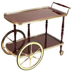 Gilt-Metal and Mahoganized Bar Cart 2