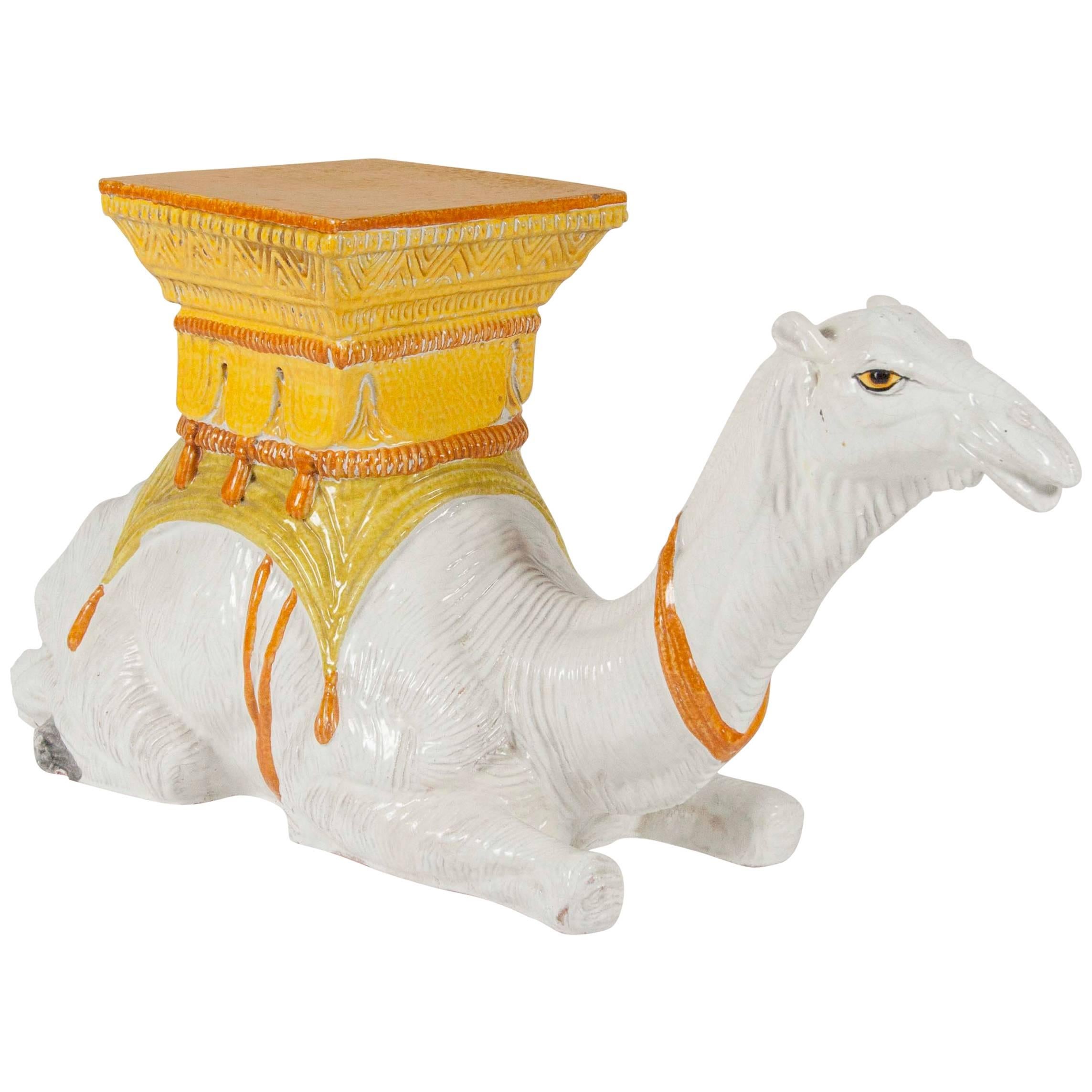 Italian Sculptural Camel Garden Seat