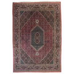 Vintage Hand-Knotted Bidjar Type Persian Carpet, circa 1950