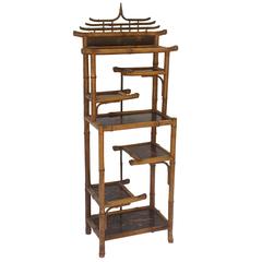 English Bamboo Etagere or Shelves from the Aesthetic Movement Era 1