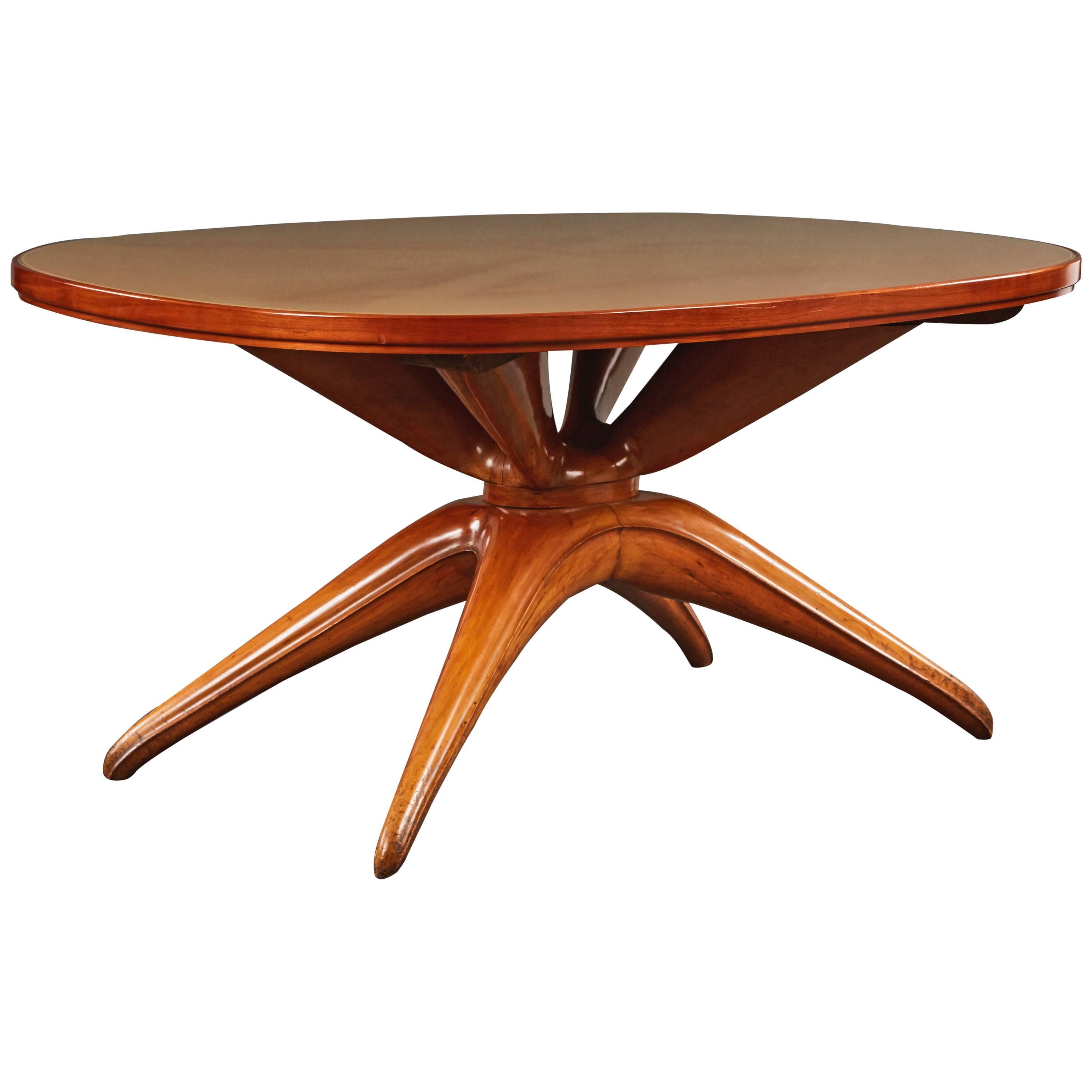 Dramatic Oval Table Attributed to Osvaldo Borsani For Sale