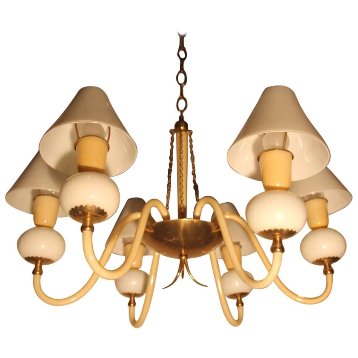 Elegant Refined Chandelier Murano Glass Art Very Special, 1940s For Sale