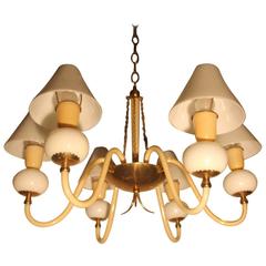 Elegant Refined Chandelier Murano Glass Art Very Special, 1940s 2
