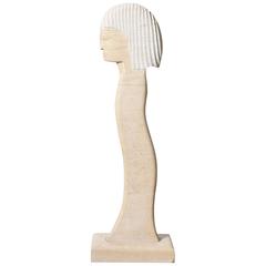 Italian Travertine Marble Art Sculpture, Mid-Century Modern, Designed by Enzo 2
