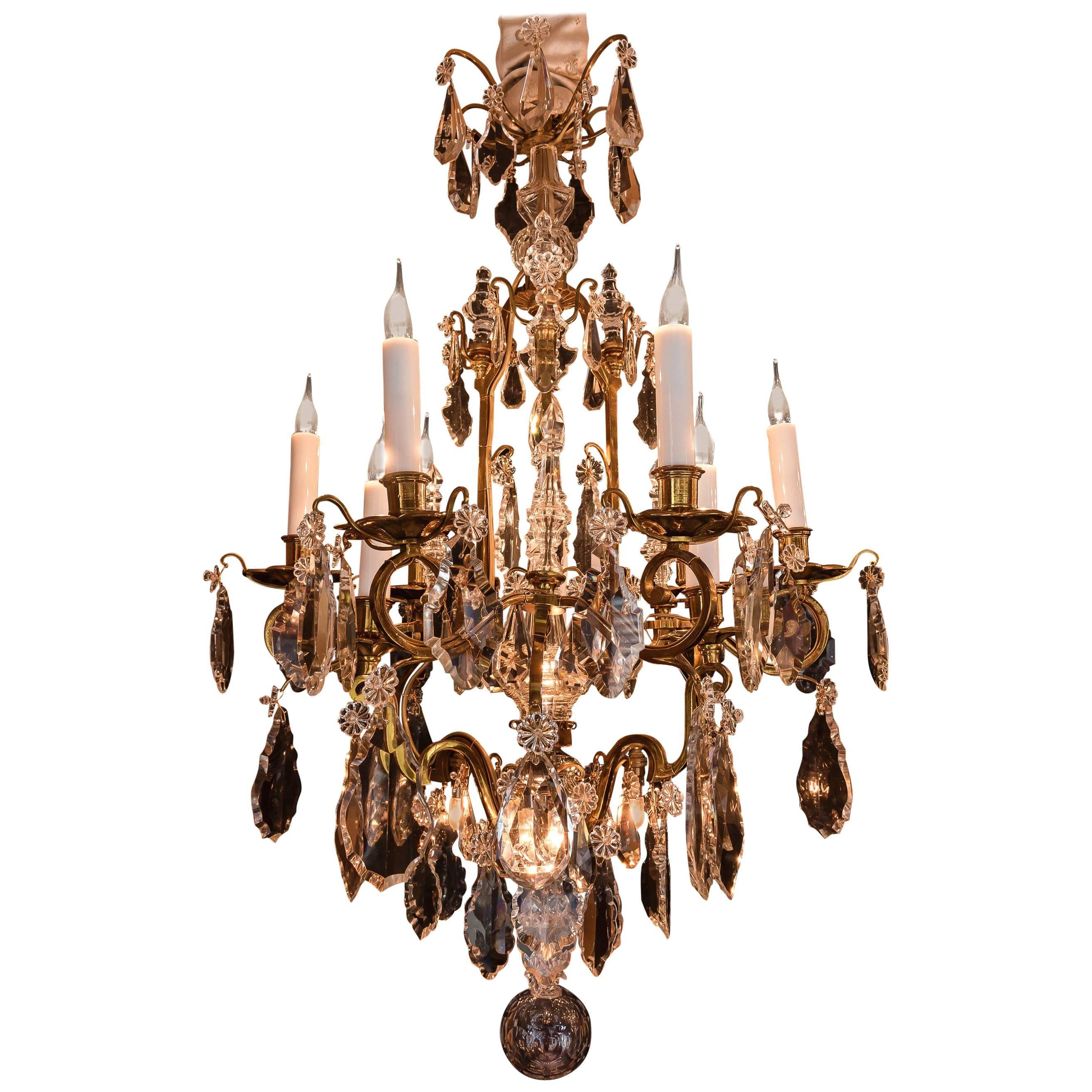 Late 19th Century Ormolu & Crystal Chandelier by Cristalleries de Baccarat, 1880