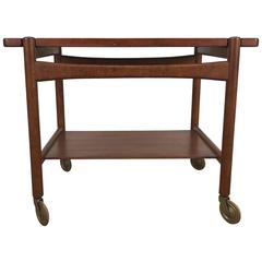 Hans Wegner Bar, Serving Cart, Removable Tray, Made in Denmark Andreas Tuck