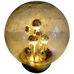  Large Doria MidCentury Glass Globe Table Lamp,  Kalmar Style