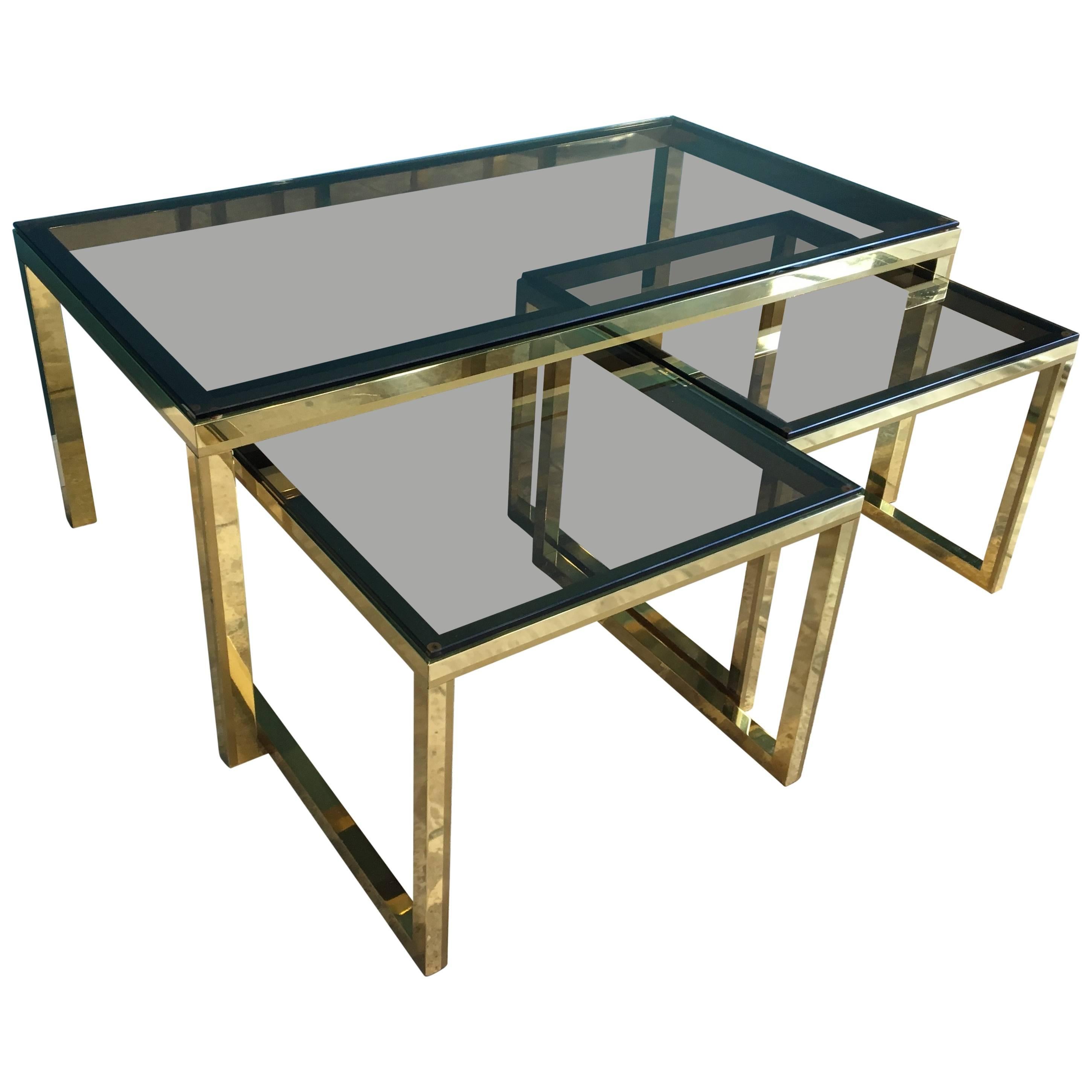 Set of Nesting Tables in the Style of Maison Charles