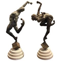 Pair of Signed Bronzes Sculpture by Richard MacDonald