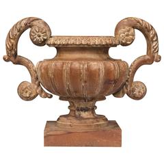 Hand-Carved Pine Neoclassical Urn