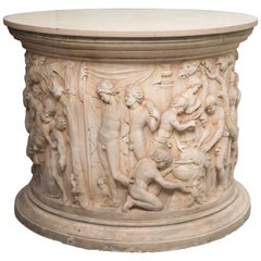 Greco Roman Circular Fountain as Centre Table