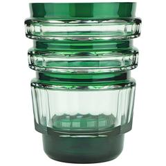 Art Deco Val Saint Lambert Green Formosa Vase 12