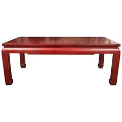 Red-Lacquered Coffee Table