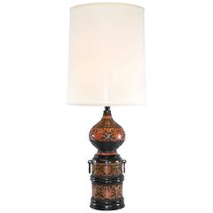 Vintage Champlevé Cloisonné Enamel Table Lamp by Marbro
