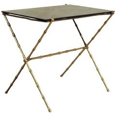 Bagues Style Brass Bamboo Form Side Table