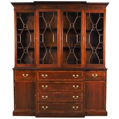 Benck Furniture NYC, Mahogany Secretaire Bookcase Cabinet