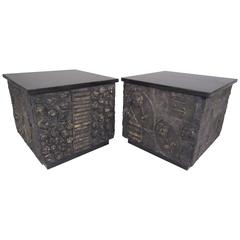 Pair of Adrian Pearsall Brutalist Side Tables