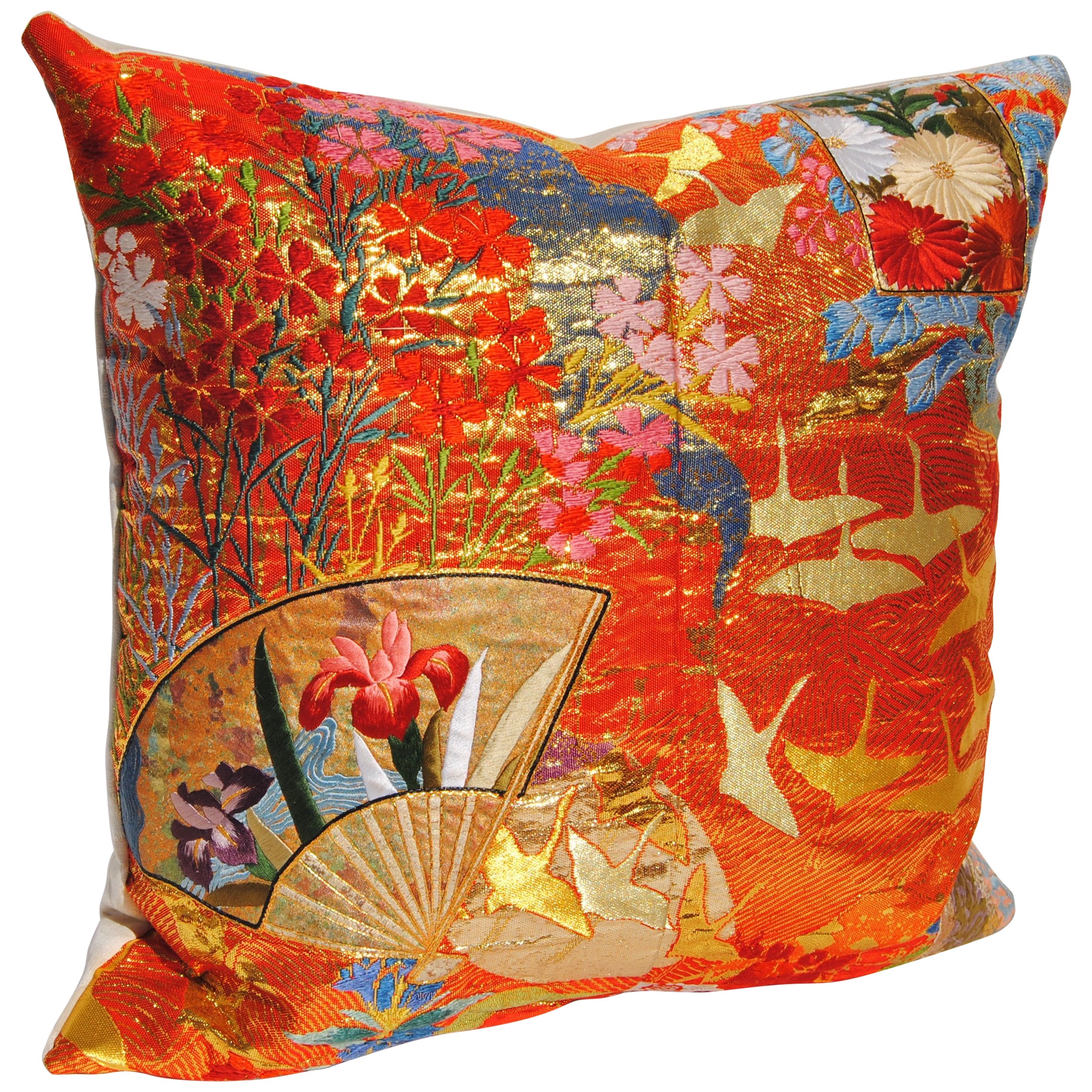 Custom Pillow Cut From A Japanese Vintage Silk Uchikake Wedding Custom Pillow Cut From A Japanese Vintage Silk Uchikake Wedding