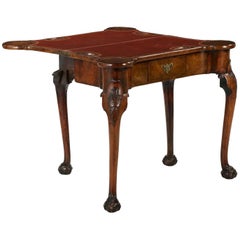 George II Carved Walnut Ball and Claw Card Table, circa 1750